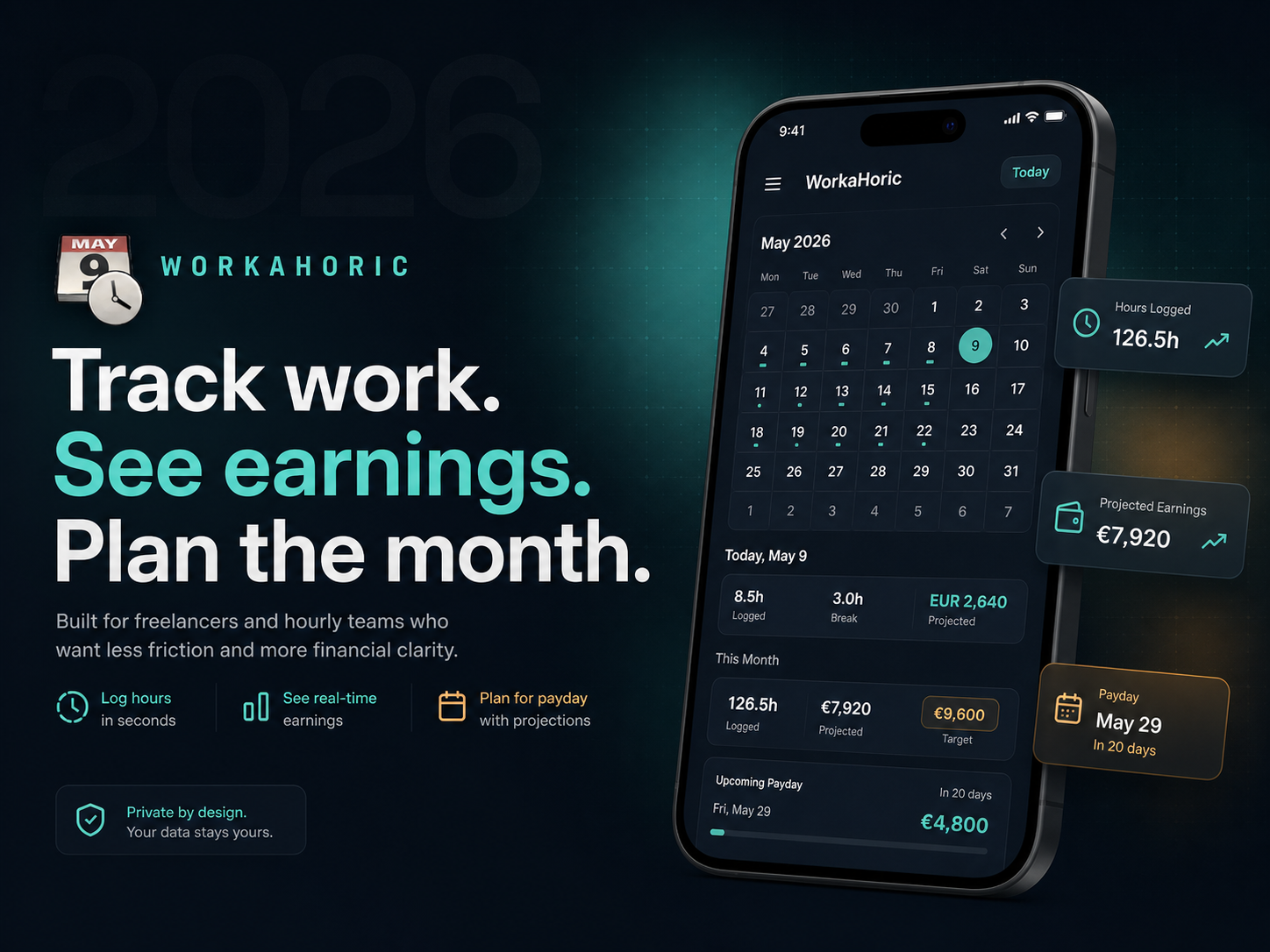 WorkaHoric app preview